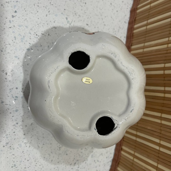 Martha Stewart White "Fall Sweet Fall" with Leaves Ceramic Pumpkin Decor - Picture 6 of 7